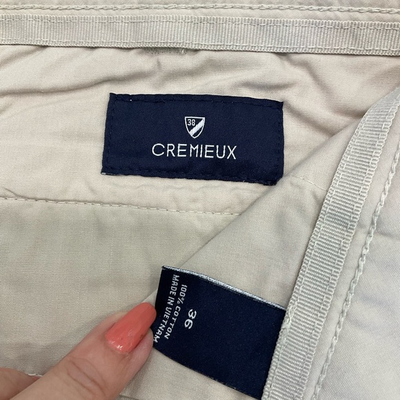 Cremieux Shorts, Men’s Cotton, Flat Front, Khaki Color, Zip, Side Pockets, Sz 36 - Picture 2 of 13